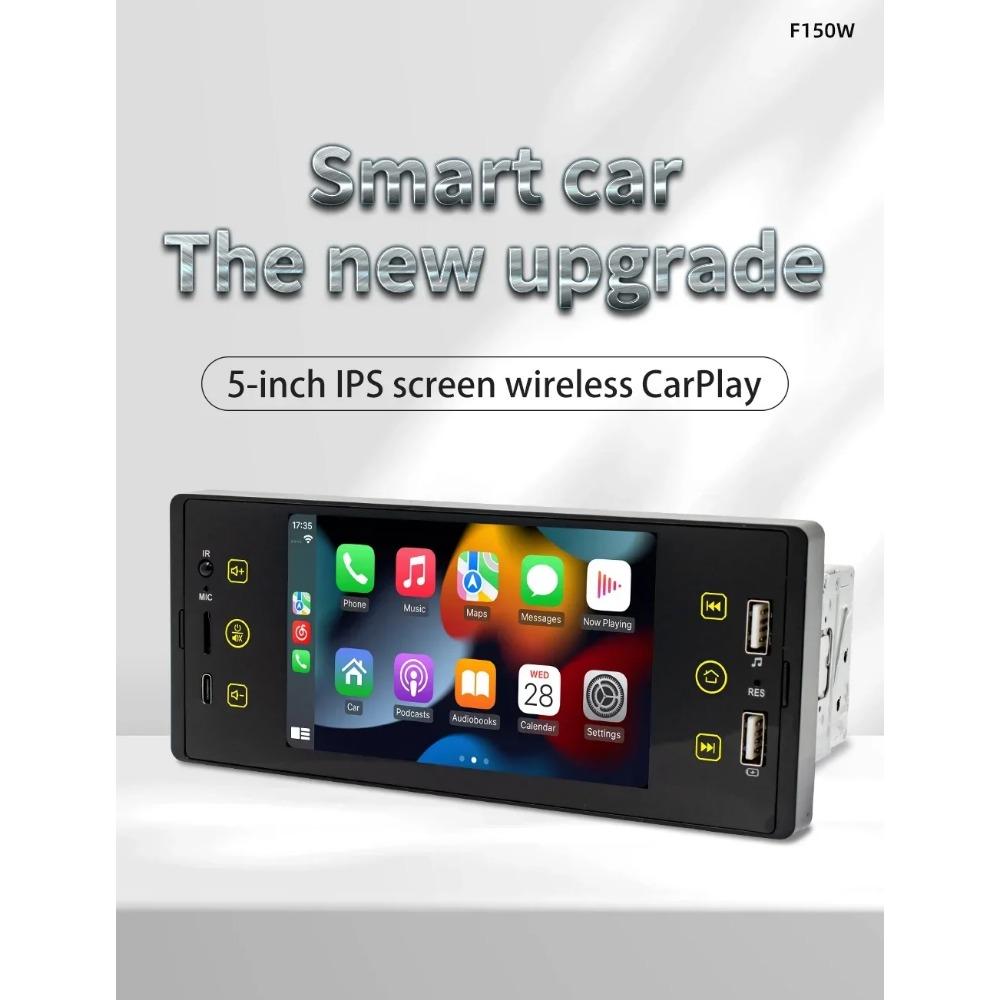 TOYOUSONIC 1 Din 5 Inch Car Radio MP5 Video Player Wireless Carplay Multimedia Player FM BT 2USB Bluetooth Mirrorlink Car Stereo