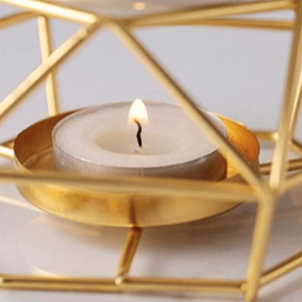 Gold Candle Essential Oil Burner Romantic Incense Burner Tealight Holder  Yoga Studio