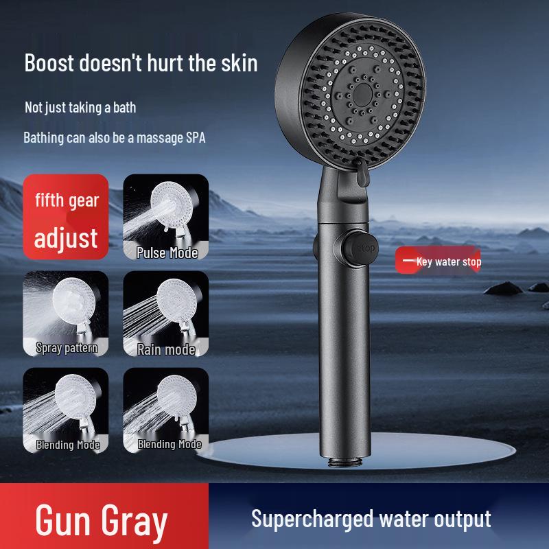 Pressurized Massage Shower Head Set for Home Bathroom