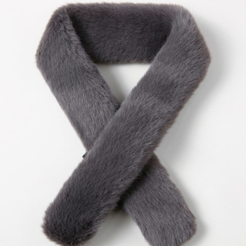 

LALA Fur Scarf Petite-Dark Gray FREE