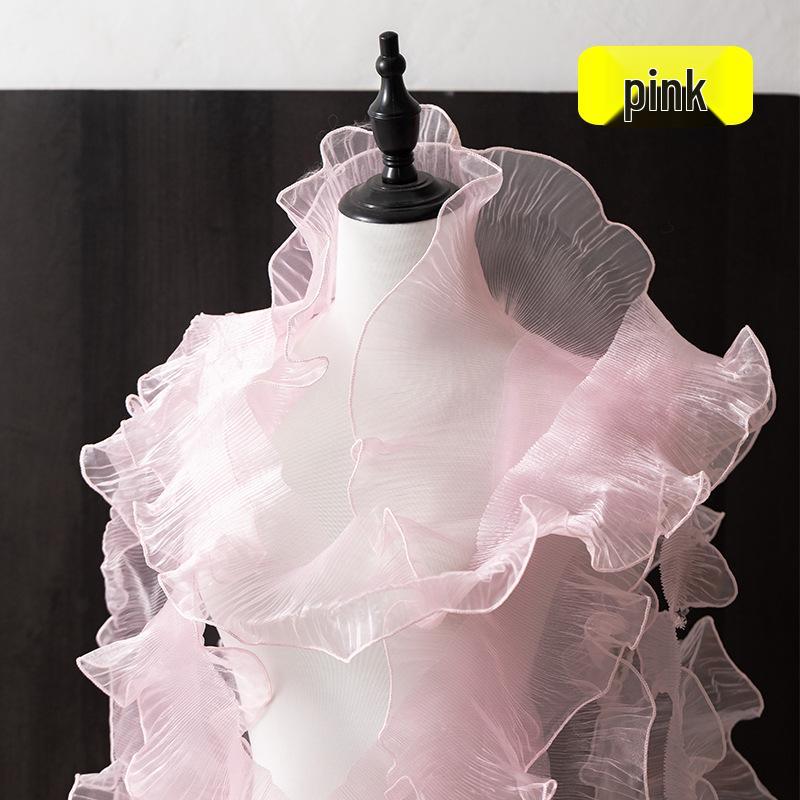 12cm Wide Mermaid Mesh Lace Trim for DIY Clothing: Necklines, Sleeves, Skirts, and Decorations.