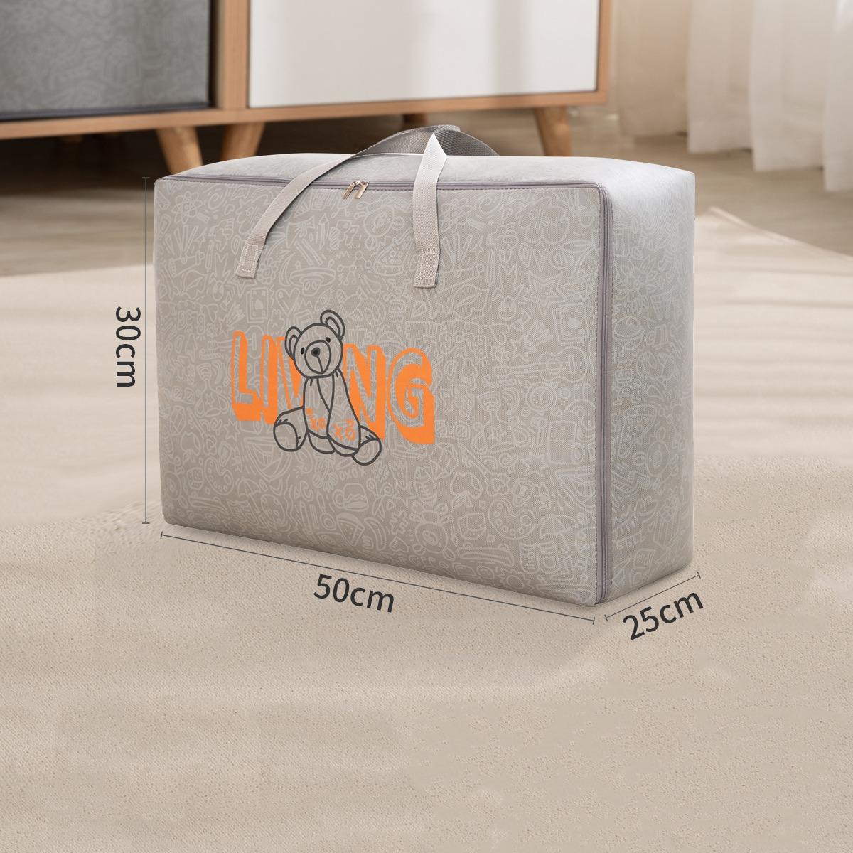 Сумка для переезда, стеганая сумка для хранения одежды, органайзер для одеял, утолщенная сумка из змеиной кожи, водонепроницаемая, влагостойкая, большая спортивная сумка S серый