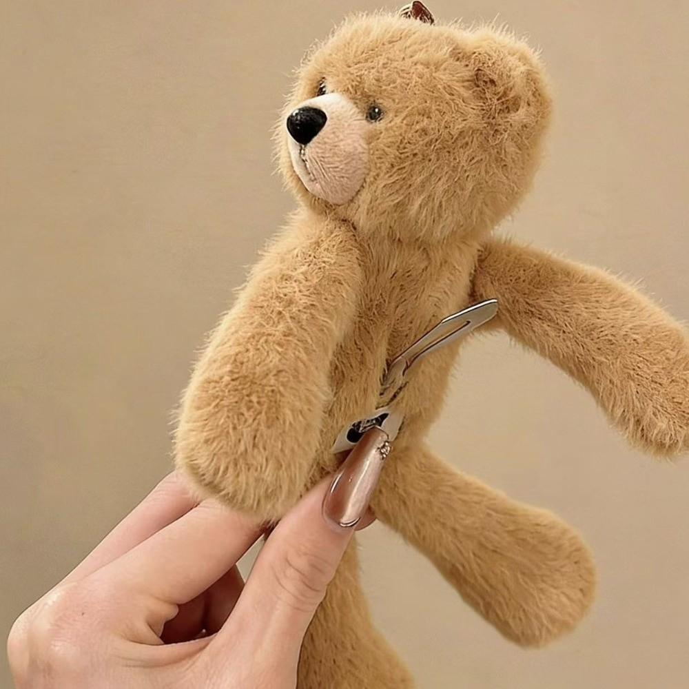 Elegant Bear Hair Clip Versatile Cute Hair Accessories Cartoon Plush Hair Claw Children's Hairpin
