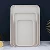Minnay Wheat Straw Rectangular Tea Tray & Storage Set
