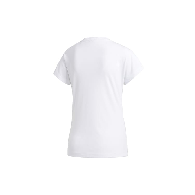 adidas T Shirts Women's White Crew Neck Moderate Cinched Waist EB4501