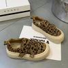 Flat Women's Sports Shoes Casual Leopard Print Fashion Brand Ankle Boots Loafers Winter Women's Casual Travel Sneakers