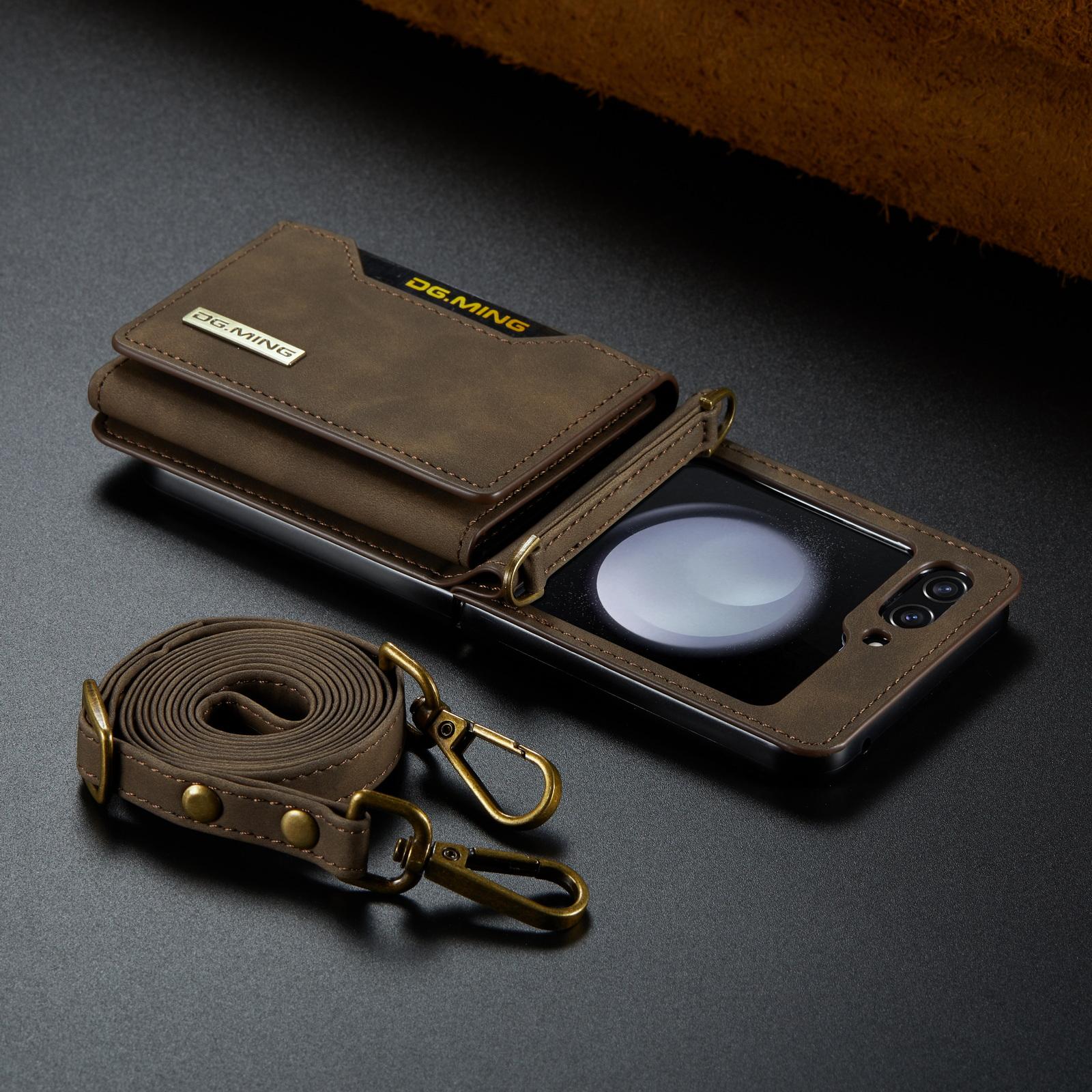 

для samsung z flip 5 Портативний чохол-гаманець зі слотом для карток для Samsung Galaxy Z Flip 5 5G Flip5 Zflip5 Аксесуари для телефону Leahter Coque for Samsung Z Flip 5