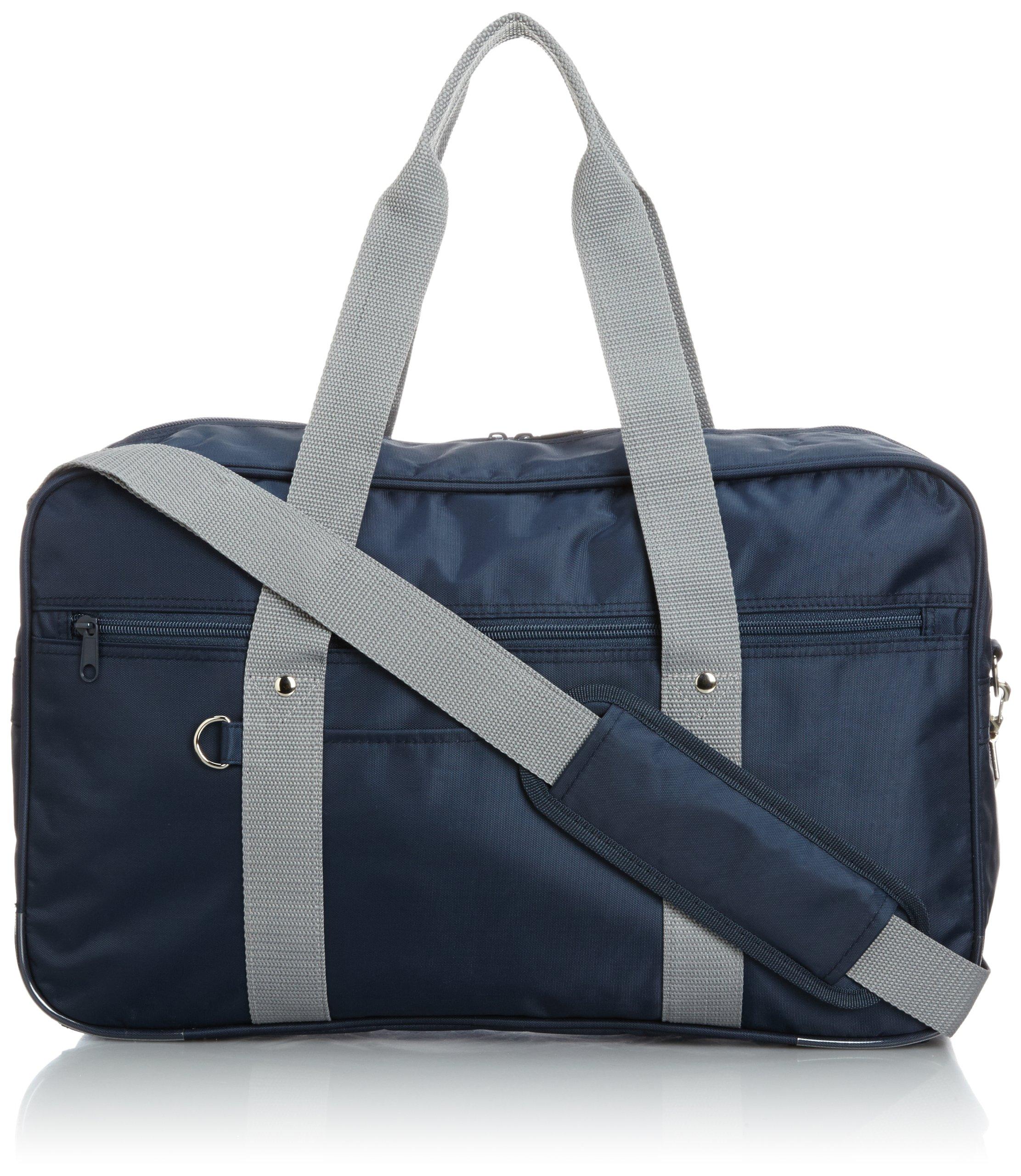 

Школьная сумка-тоут через плечо Бостон большая размер B4 темно-синий серый [EXAS] сумка, сумка, сумка, тип, 2-сторонний, для хранения,