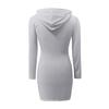 Dresses For Women Knit Hooded Dress Color Long Sleeve Slim Fit Casual Cocktail Party Dresses
