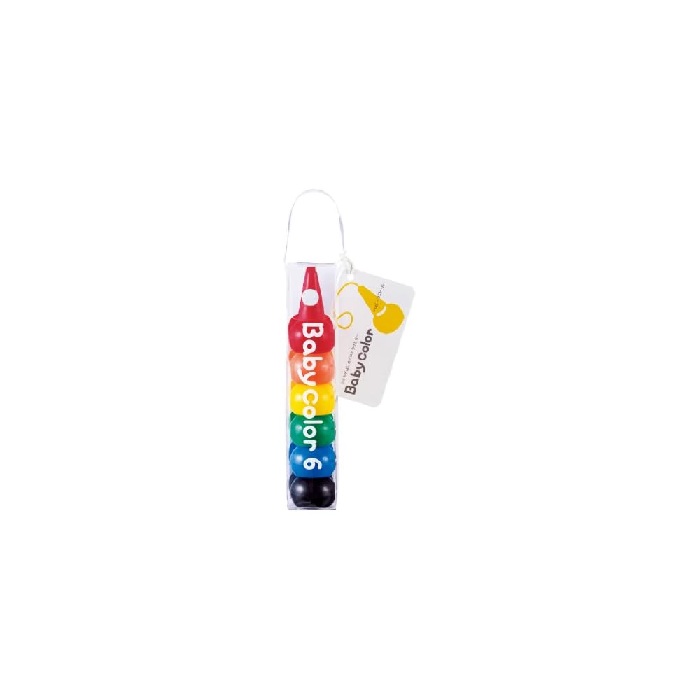 

Rangs Kids Design Award Crayon 6 Colors Non-Toxic Made in Japan Stain Resistant Durable First Crayon Set