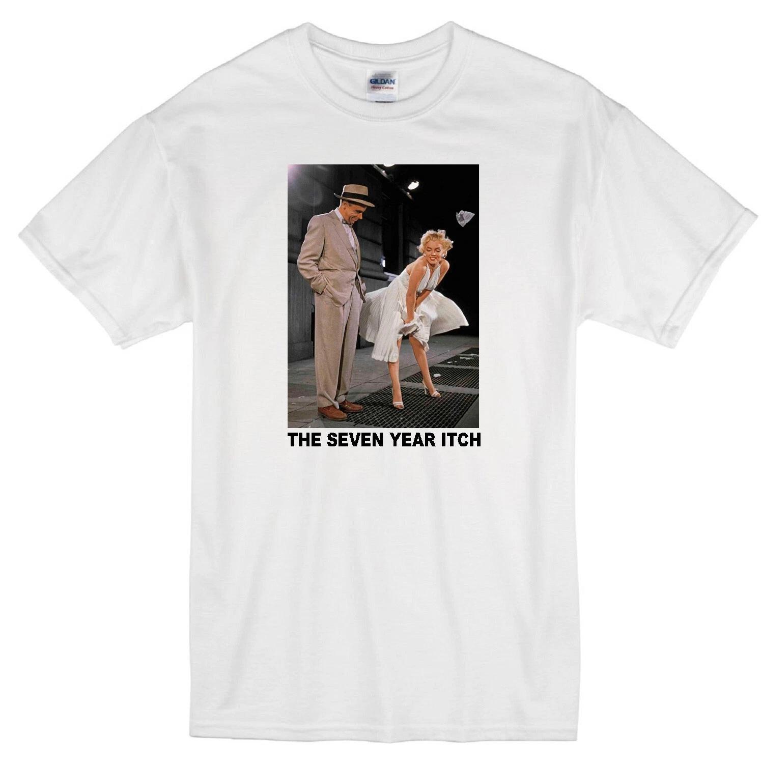 

THE SEVEN YEAR ITCH MARILYN MONROE TOM EWELL CLASSIC 1955 MOVIE WHITE T-shirt S