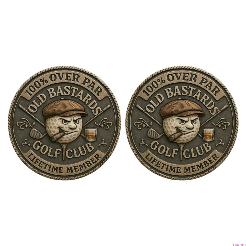 

Golf Ball Marker Golf Accessories Over Par Old Bastards Golf Coin,Funny Golf Challenge Coin with Whiskeys Design Gag Gif