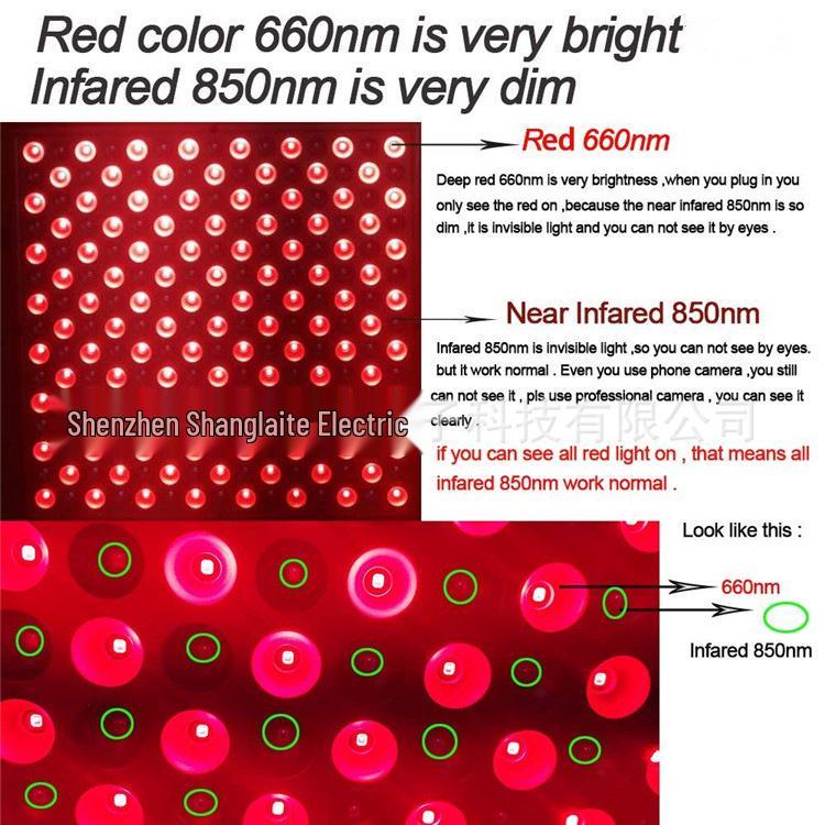 Tragbare Infrarot-LED 660+850nm Rotlichttherapielampe für Physiotherapie und Schönheit