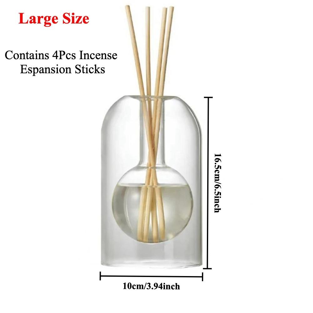 Aromatherapy Diffuser Bottle Glass Essential Oil with Diffusers Sticks 130/200ML Home Storage Transaprent Containers Bottle