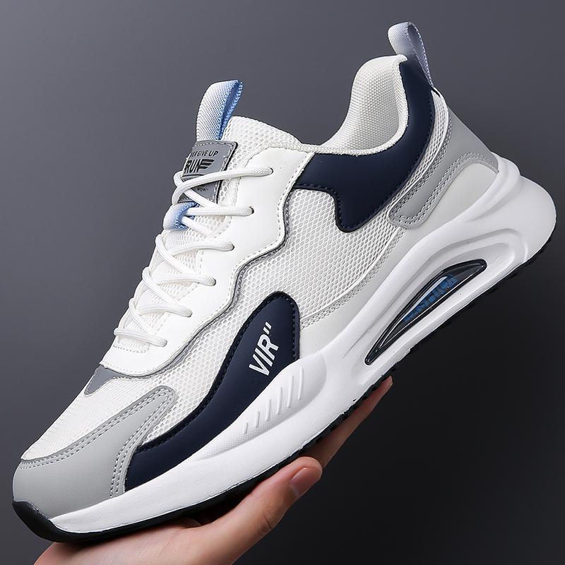 Four Seass 2026 New Men's Black Leather Shoes - Breathable Thick-soled Fashiable Sports Shoes, Casual and Sporty