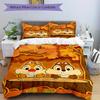 3pcs Autumn Adventure Chip 'n' Dale Printed Bedding Set, Soft and Comfortable Quilt Cover for Bedroom S002