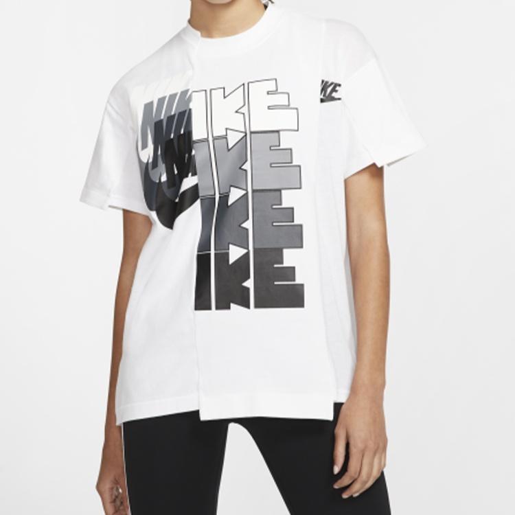 (WMNS) Nike X Sacai Hybrid T-Shirt 'White' Women's CD6310-100