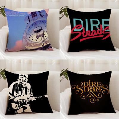 D-Dire S-Straits Rock Cushion Cover Premium Comfort Dwustronna Poszewka na Poduszkę - Podwójne Zastosowanie do Domu i Samochodu