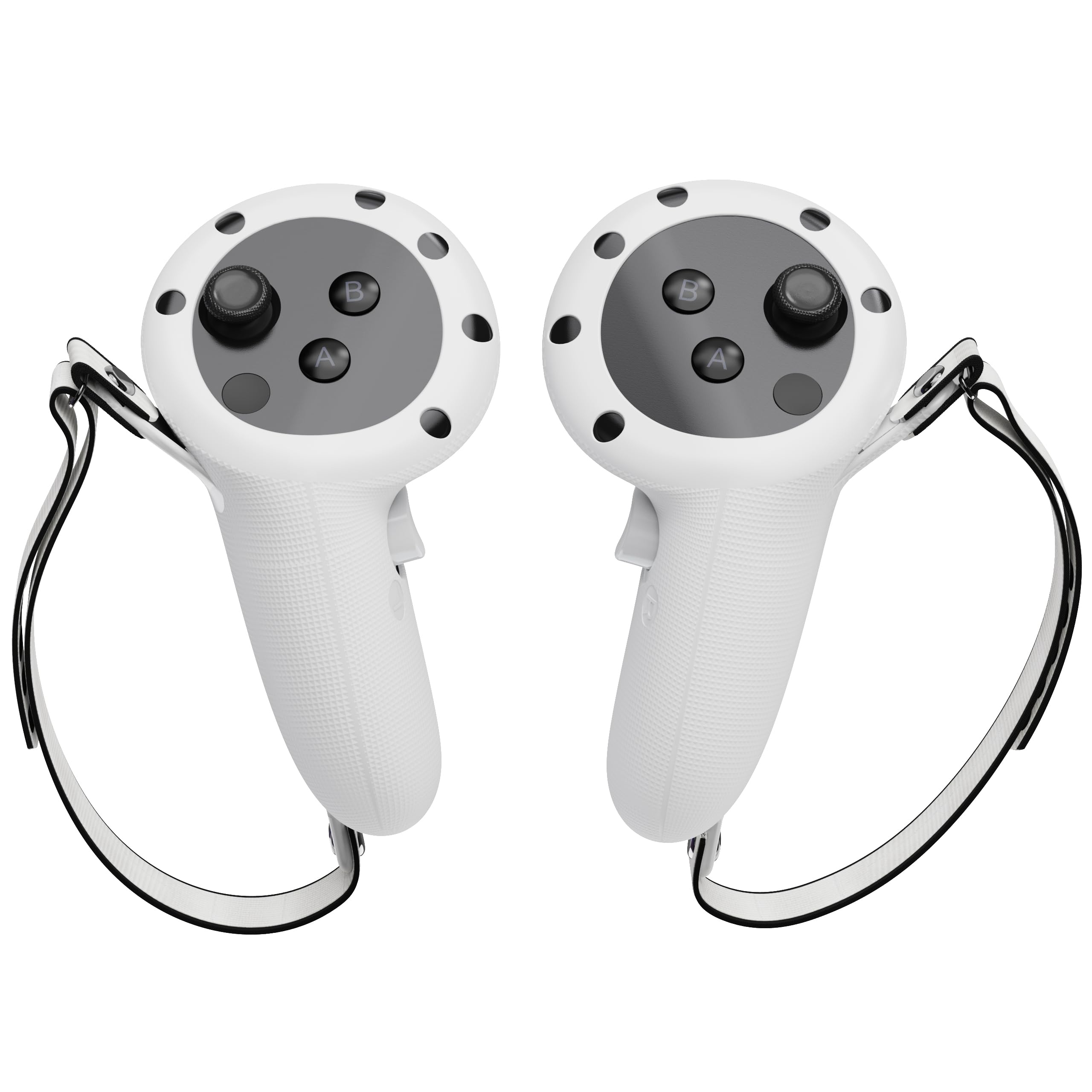 

APEXINNO Meta Quest 3S Compatible with Meta Quest 3 Controller Grip Cover Silicone Adjustable Knuckle Strap Controller Case Protective Cover for білий