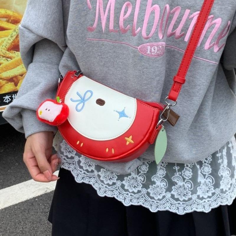 Cute cartoon messenger bag girl going out shoulder bag new travel light going out saddle bag mobile phone bag
