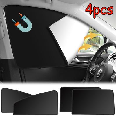 Car Side Window Sunshade Heat Insulation Sunscreen Ultraviolet Full Blackout Auto Magnetic Curtain Car Protection Accessories