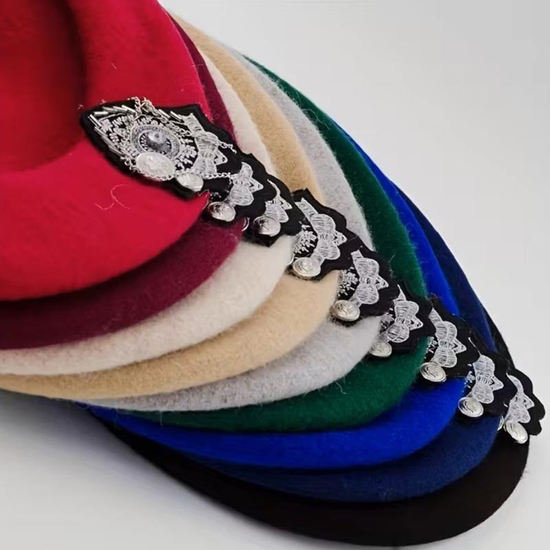 Comfortable Beret Cap for Stage Performers Daily Wear Theme Party Wool Blend Domed Hat for Women Winter Autumn Wear