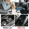 Set of 2 Thickened PVC Automotive Drink Mats Cup Holders Coasters Pads For Secure Placement Of Beverages In Moving Car
