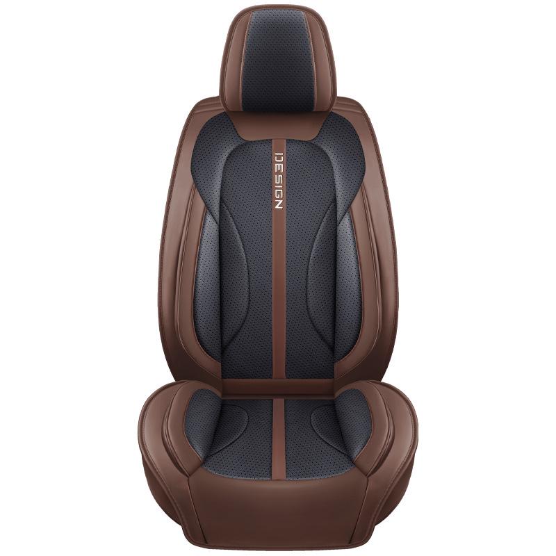 All-Season Napa Leather Seat Cushion Cover for Five-Seater Cars, SUVs & Off-Road Vehicles