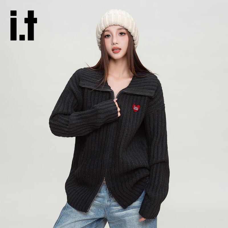 Izzue HK i.t Unisex Loose Fit Knit Cardigan Sweater