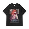 275 GSM Washed T-shirts 100% Cotton Bocchi The Rock V2 Kita Print Unisex Heavy Cotton T Shirt