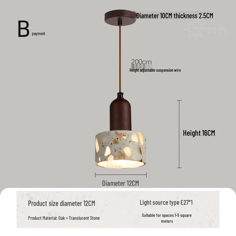 NuFeng Wabi-sabi Travertine Bedroom Lamp