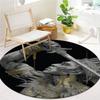 Retro Line Roman Warrior Round Area Rug,Carpet Rug for Living Room Bedroom Sofa Playroom Decor,Non-slip Floor Mat