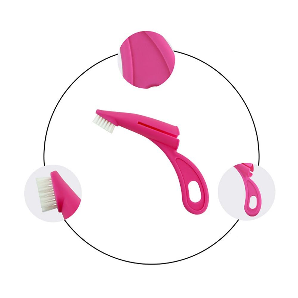 Soft Bristle Dog Cats Finger Toothbrush Nylon Bristle Ergonomic Finger Brush for Small Pets