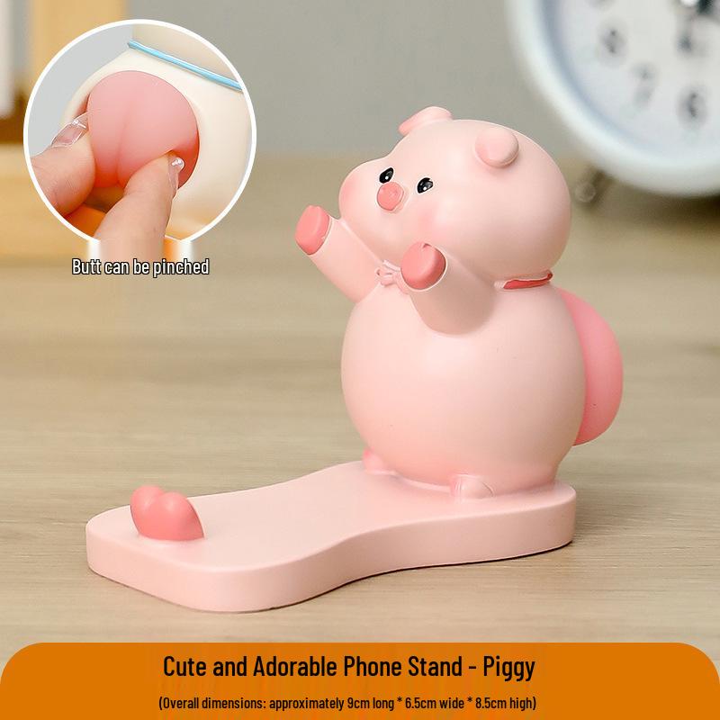 Adorable Kitten Phone Stand: Cute, Relaxing Office Gift for Girls