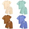 2026 Summer Boys' Casual T-shirt and Shorts Set - Loose Fit, Short-Sleeve for Toddlers and Kids (2-Piece Set)