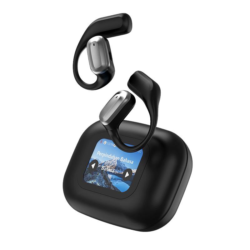 Bluetooth In-Ear Headset with LCD Color Screen and AI Translation