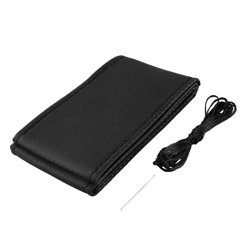 

Оплетка рулевого колеса автомобиля, иглы и нитки, чехлы из искусственной кожи, автомобильные чехлы, 4 цвета, мягкая текстура «сделай сам», мягкие автоаксессуары