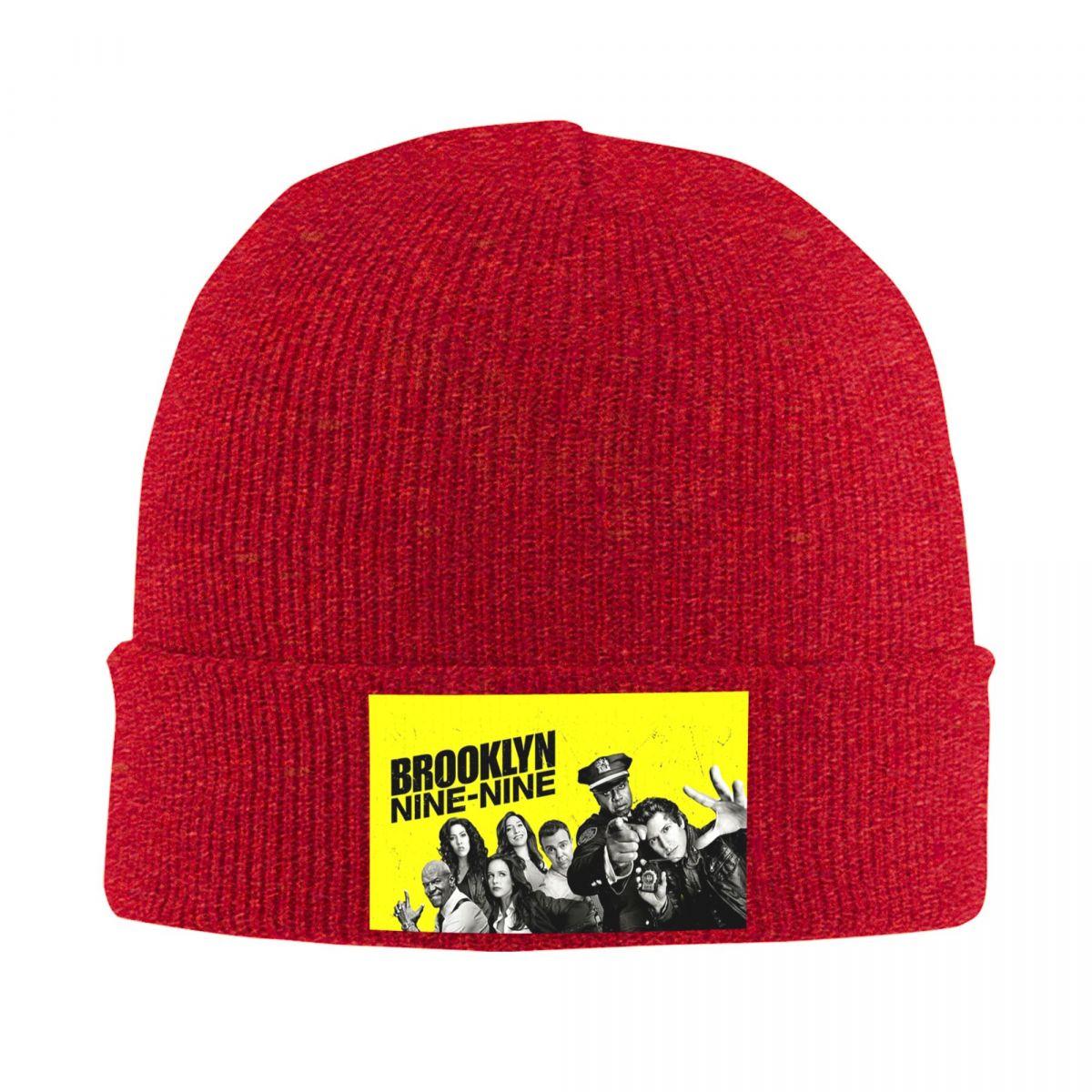 Brooklyn NineNine Warm Knitted Cap Fashion Bonnet Hat Autumn Winter Outdoor Beanies Hats for Unisex Womenx Adult One Size