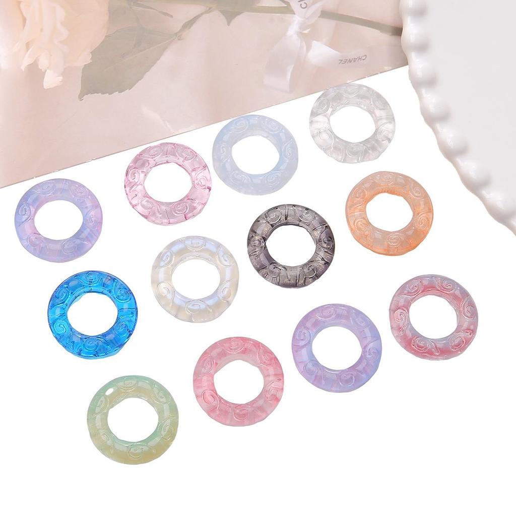 25mm 5 Stück/Beutel Glas Laufring DIY Armband Halskette Ohrringe Handwerk Schmuckzubehör