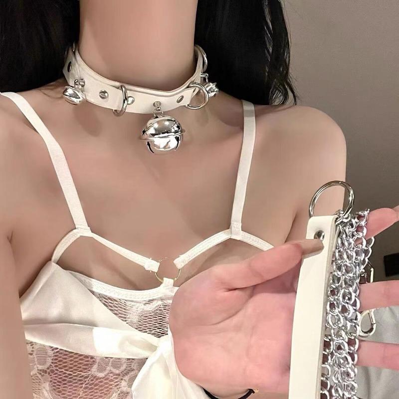 Bell Collar, Girlfriend's Neck Chain, Leash, Neck Ring, Collar, Neck Ring, Necklace, Metal Collar