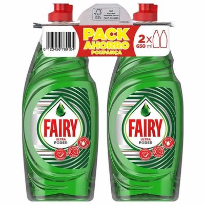 Fairy Ultra Poder Koncentrat do zmywarki Zestaw 2 x 650 ml