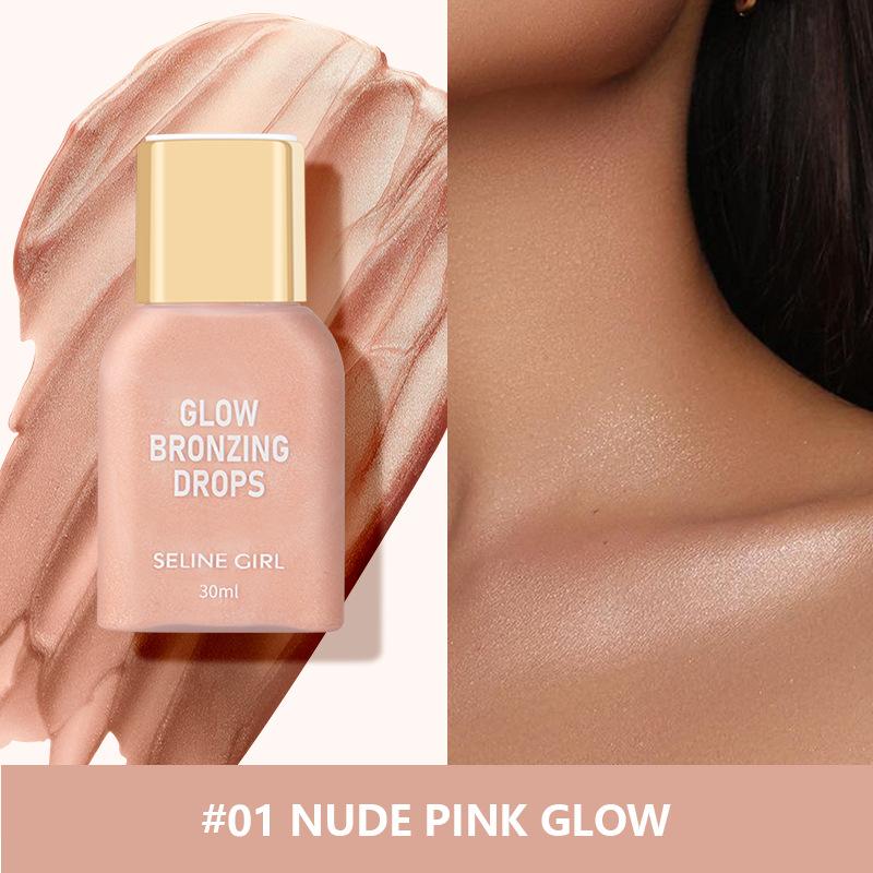 SELINE GIRL Body Highlight Liquid Foundation is not easy to take off makeup, oil control, natural brightening, isolation, makeup primer BB cream