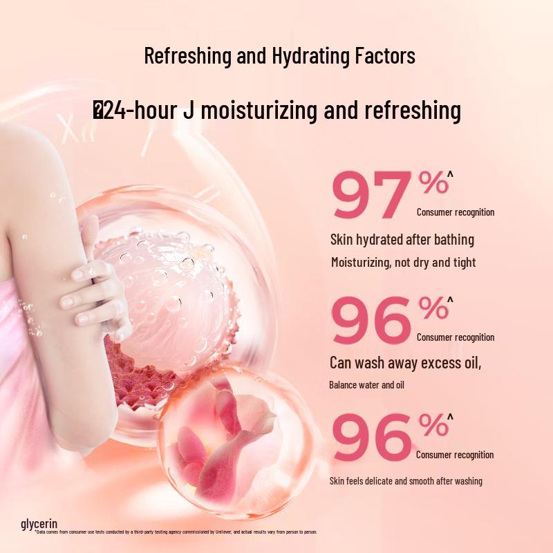 LUX Bubble Refreshing Rose Lychee Scent Shower Gel