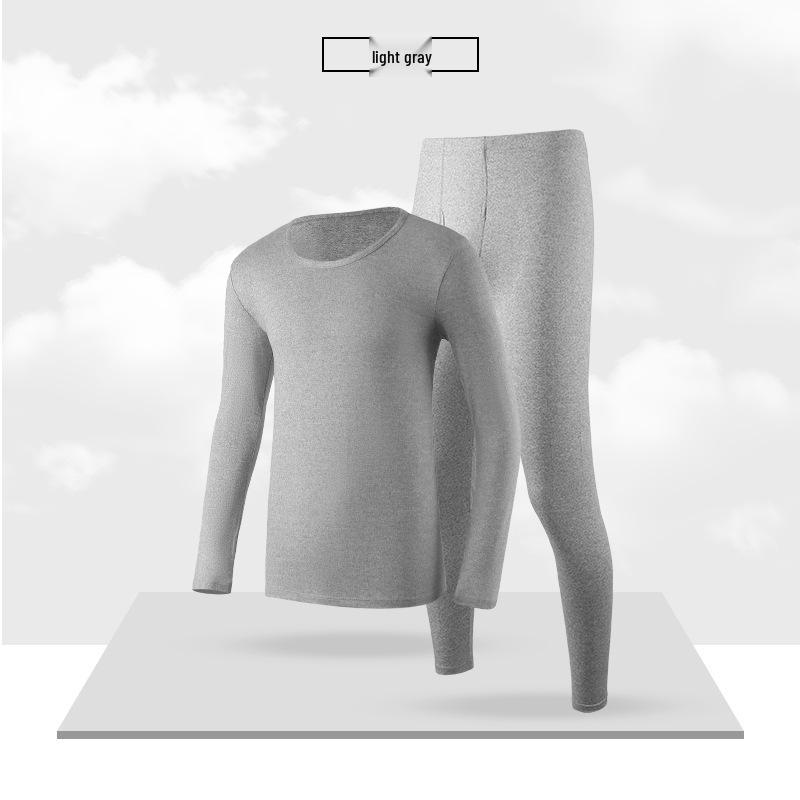 Men's Thickened Fleece-Lined Base Layer Underwear Set for Autumn