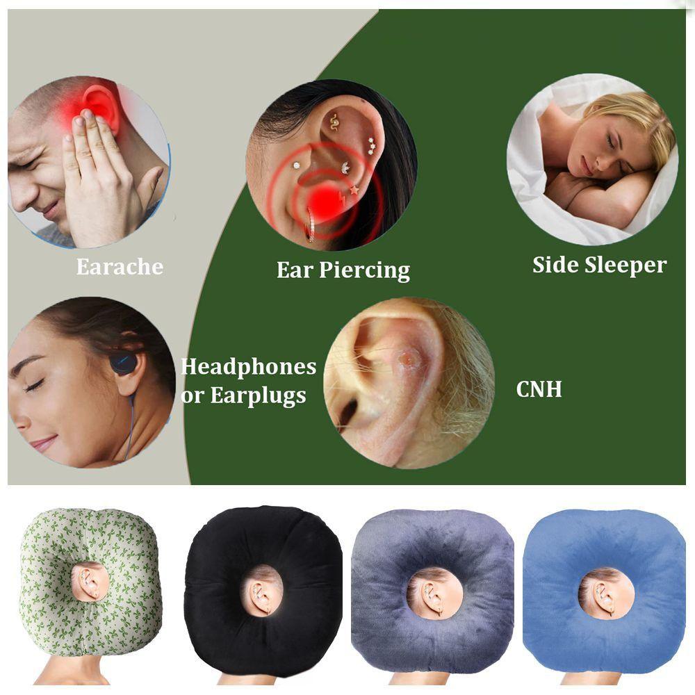 Breathable Ear Piercing Pillow Cotton Filling Earring Pillow  Side Sleepers Accessories
