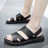 Sandals Men Summer Peep-toe Youth Beach Shoes office work Dual-use Beach Slippers Non-slip Men's Sandals outdoor Mens Shoes