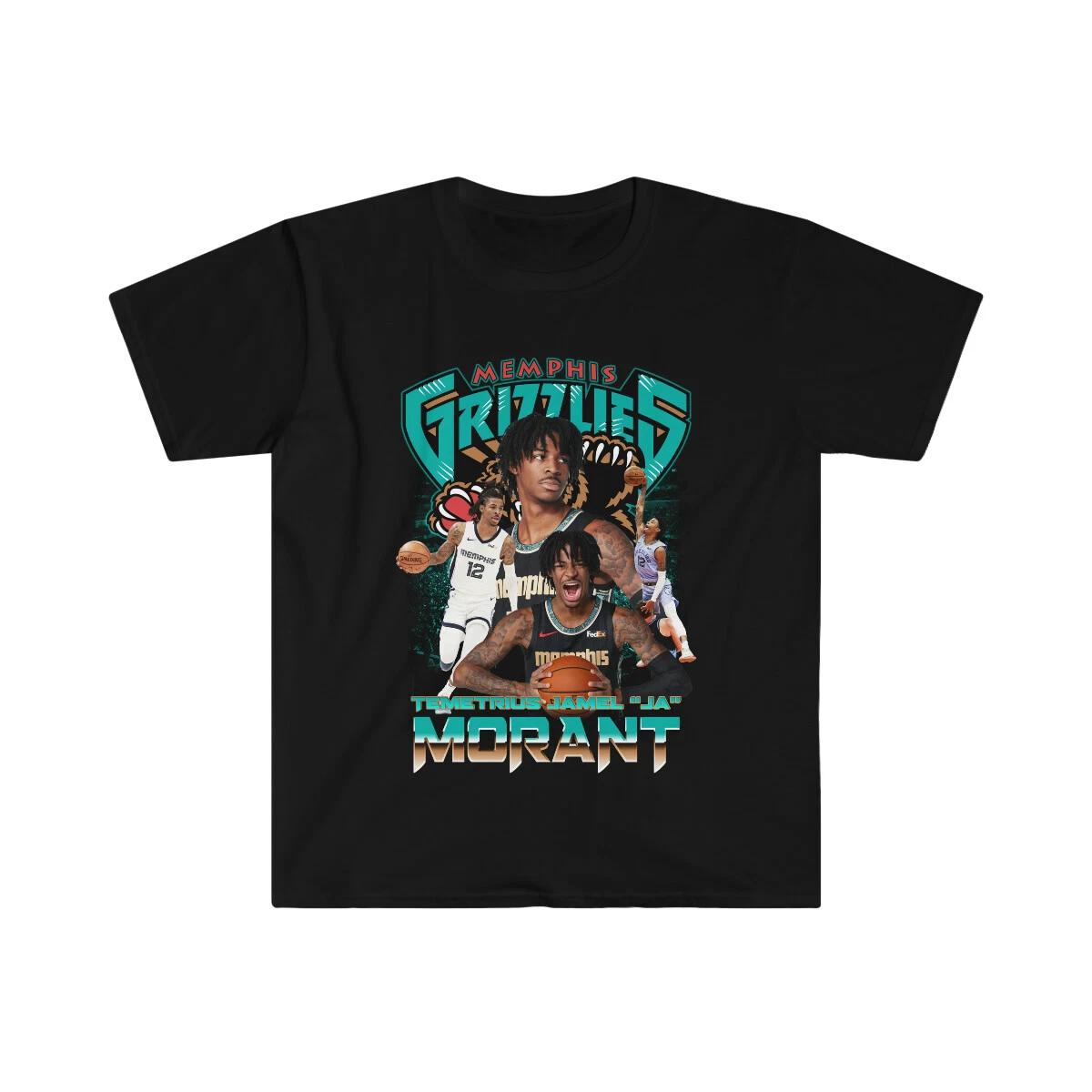 Adult Unisex Ja Morant Grizzlies Sports Fan Softstyle T-Shirt XL