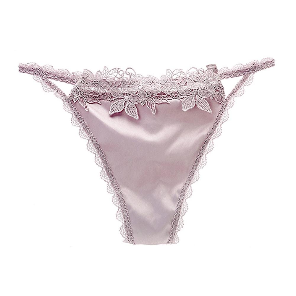 Women Sexy Shiny Satin Underwear For Daily Lace Knickers