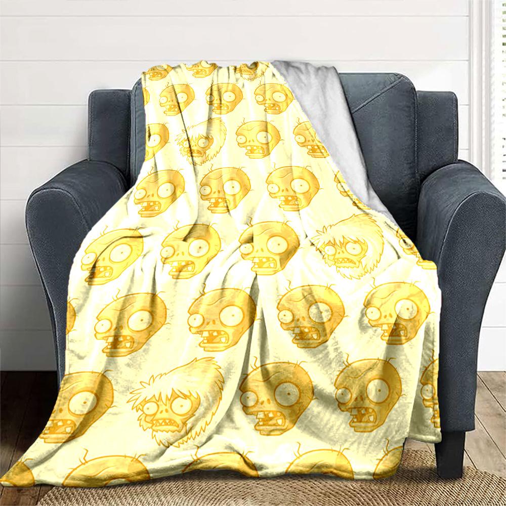 Plants Vs. Zombies Blanket Durable Comfort Suitable for Seaside Office Livingroom Four Seasons Multipurpose Playful Design