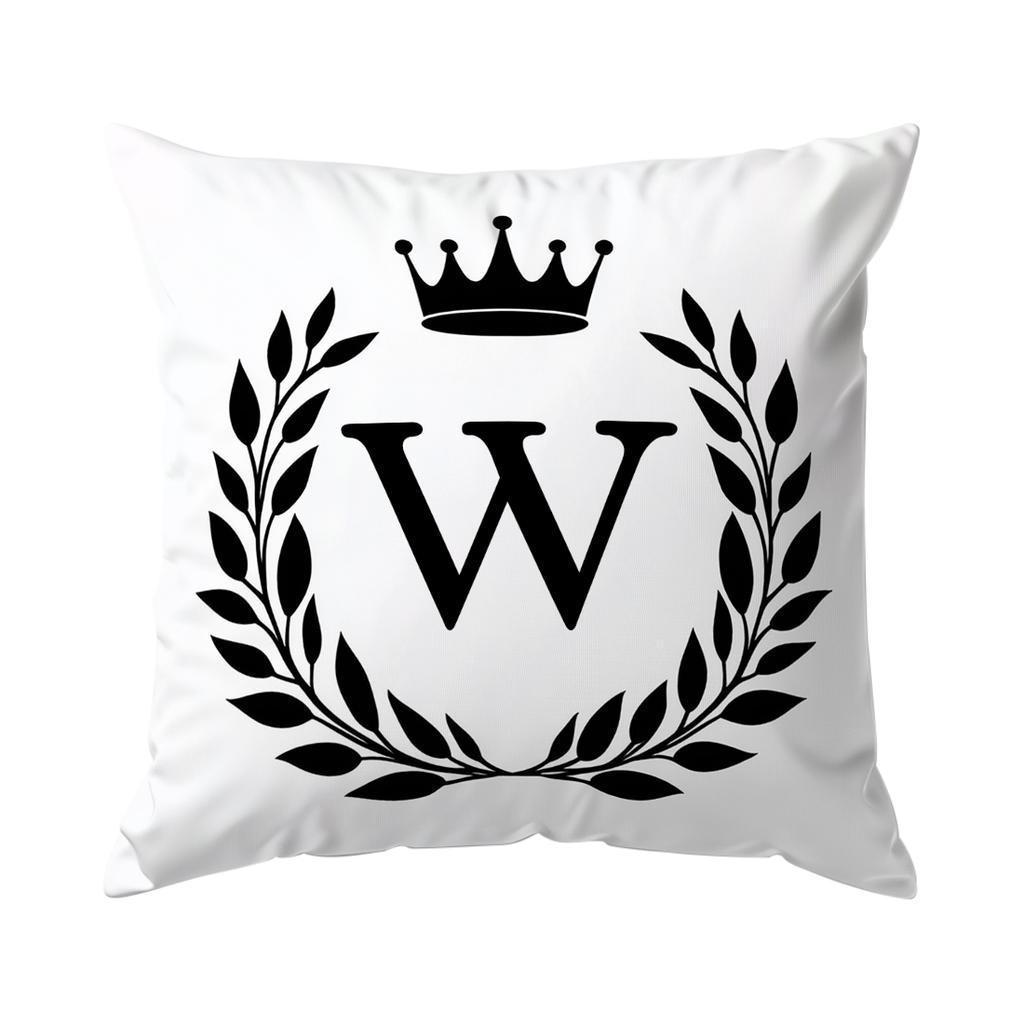 A-Z Crown Letters Decorative Cushions Pillowcase Polyester Cushion Cover Throw Pillow Sofa Decoration Pillowcover Home Decor